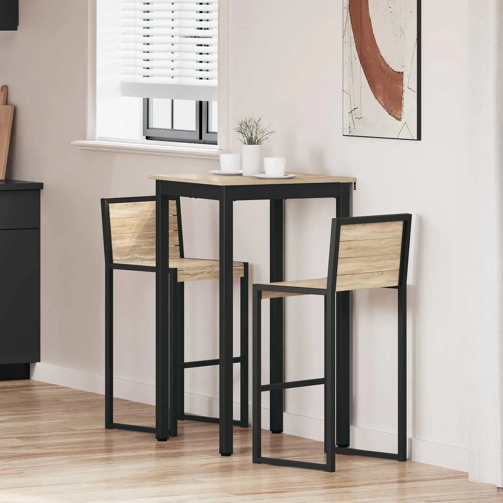 vidaXL Mesas de jantar Madeira processada