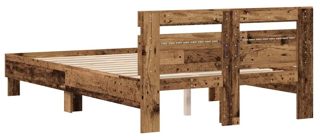Estrutura de Cama de Madeira Engenheirada Madeira velha