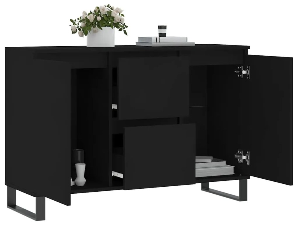 Aparador 104x35x70 cm derivados de madeira preto