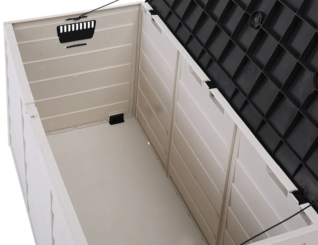Caixa para exterior creme e preto 112 x 50 cm LOCARNO Beliani