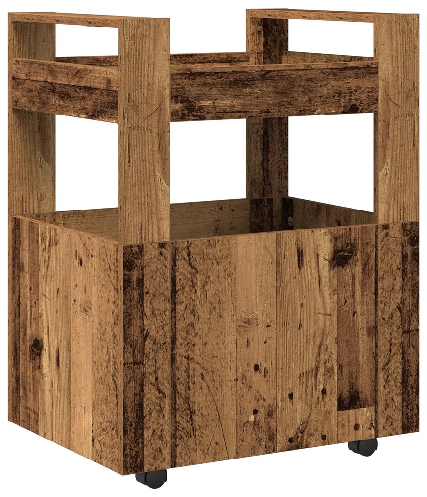 Carro de Cozinha vidaXL Madeira Velha 60x45x80 cm Madeira Revestida