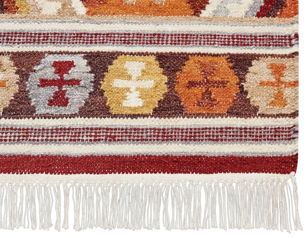 Tapete Kilim em lã multicolor 160 x 230 cm AYGAVAN Beliani