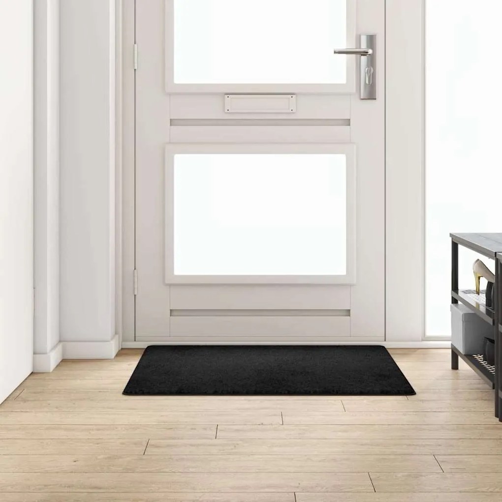 vidaXL Runner de Carpete Preto 100 x 100 cm 100% Polipropileno Tuft