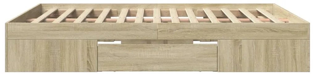 Estrutura cama s/ colchão derivados de madeira carvalho sonoma