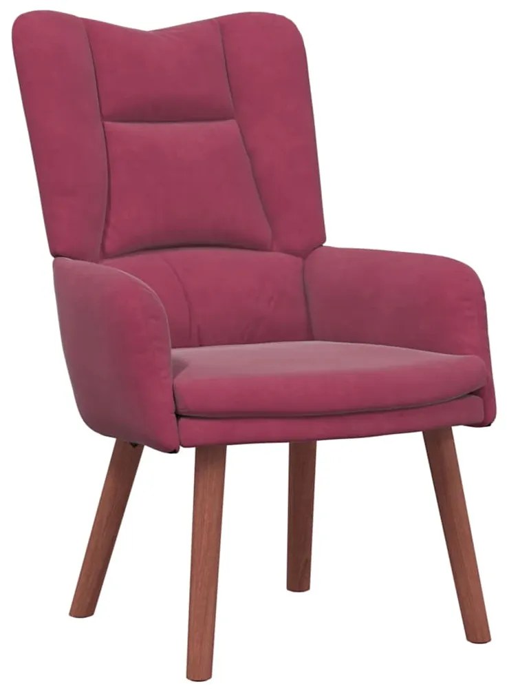 Poltrona Relaxante VidaXL Vermelha de Veludo