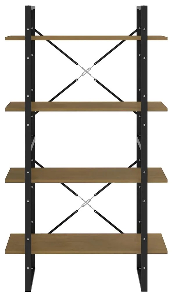 Estante com 4 prateleiras 80x30x140 cm pinho maciço
