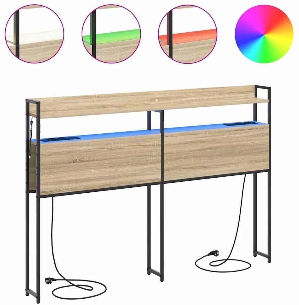 Cabeceira de armazenamento Carvalho Sonoma 150 cm