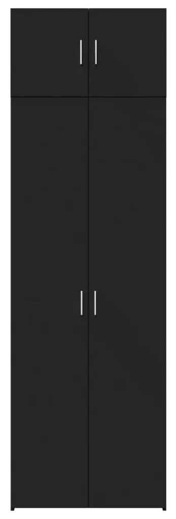 Armário de arrumação 70x42,5x225 cm derivados de madeira preto