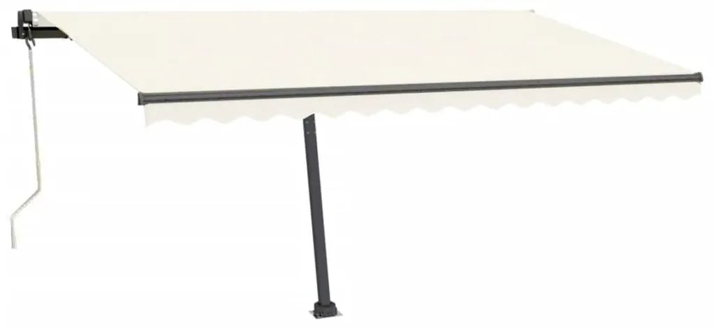Toldo automático com LED e sensor de vento 450x350 cm cor creme