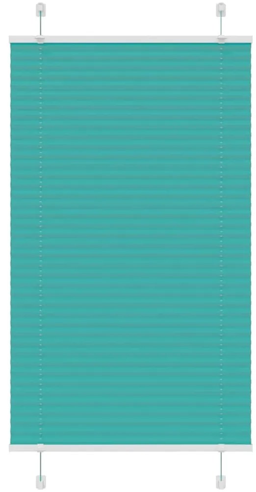 Gasolina verde Plissada Cega 75x150 cm Largura Tecido 74,4 cm