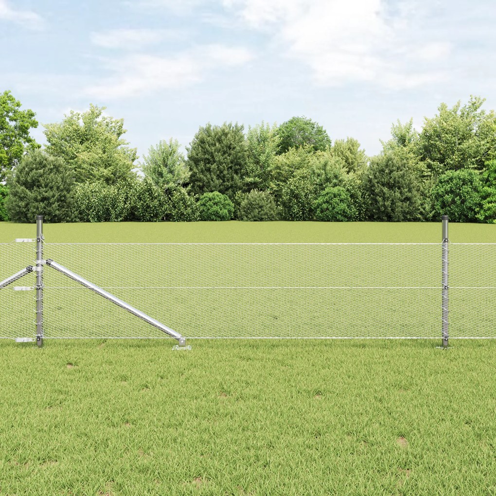 Cerca Hexagonal vidaXL 0.5x100 m Aço Galvanizado
