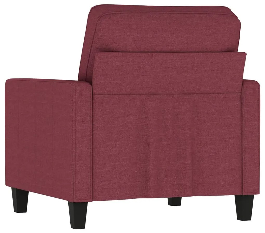 Poltrona 60 cm tecido vermelho tinto