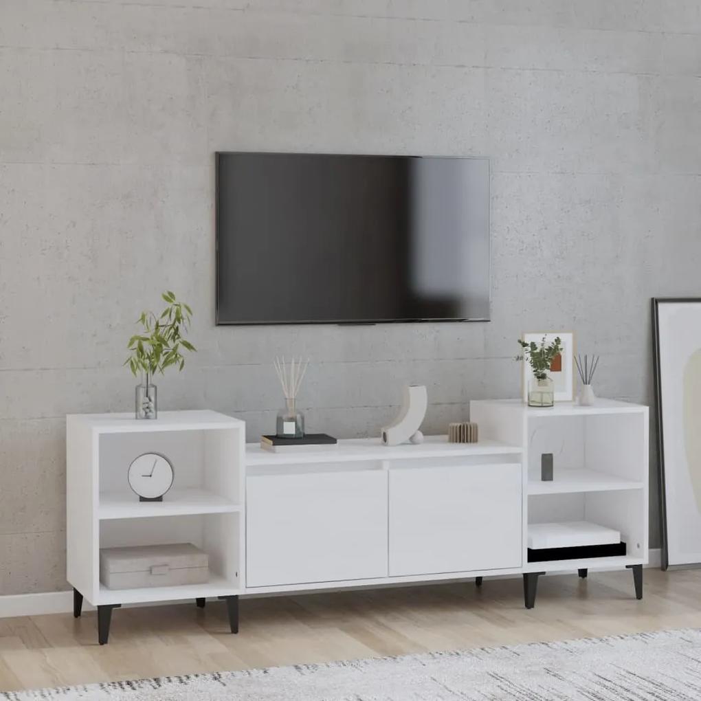 Móvel de TV Lotus de 160 cm - Branco Brilhante - Design Moderno