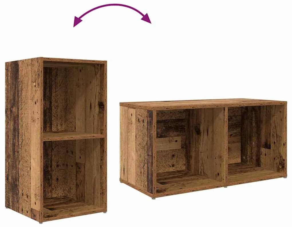 Conjunto de Estantes para TV 8 pcs Madeira Antiga