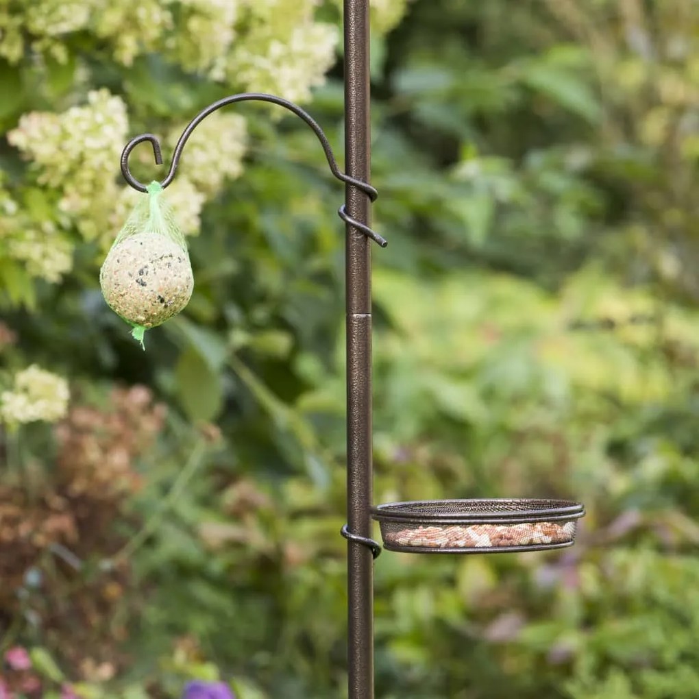 Comedouro de pássaros para jardim preto
