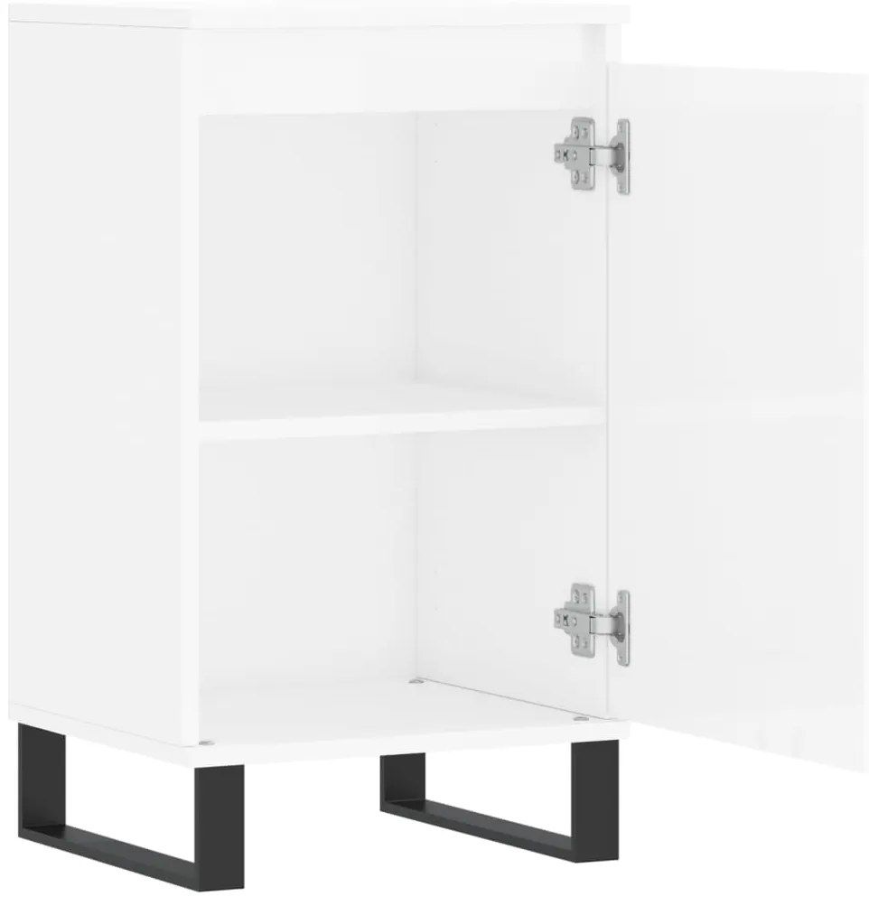 Aparadores 2 pcs 40x35x70 cm deriv. de madeira branco brilhante