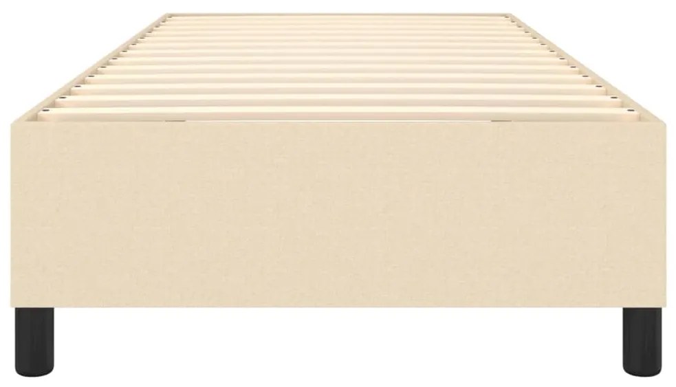 Estrutura de cama sem colchão 100x200 cm tecido cor creme