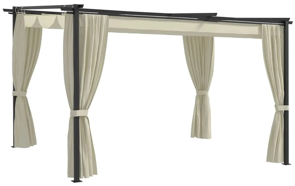 vidaXL Gazebo 4x3 m cor creme