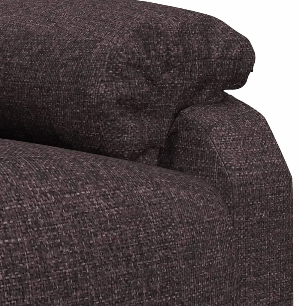 Poltrona de massagens tecido castanho-escuro