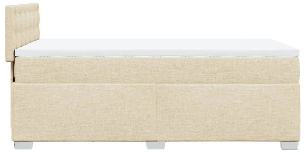 Cama com molas/colchão 90x200 cm tecido cor crème