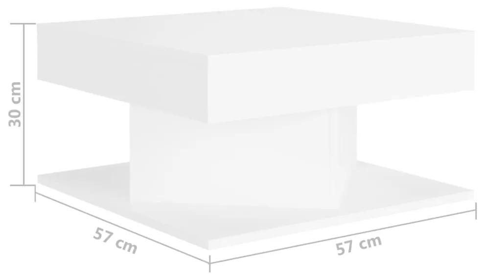 Mesa de centro 57x57x30 cm contraplacado branco