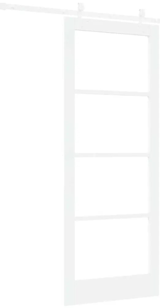 Porta Deslizante vidaXL com Conjunto de Hardware Branco 83x211 cm Made