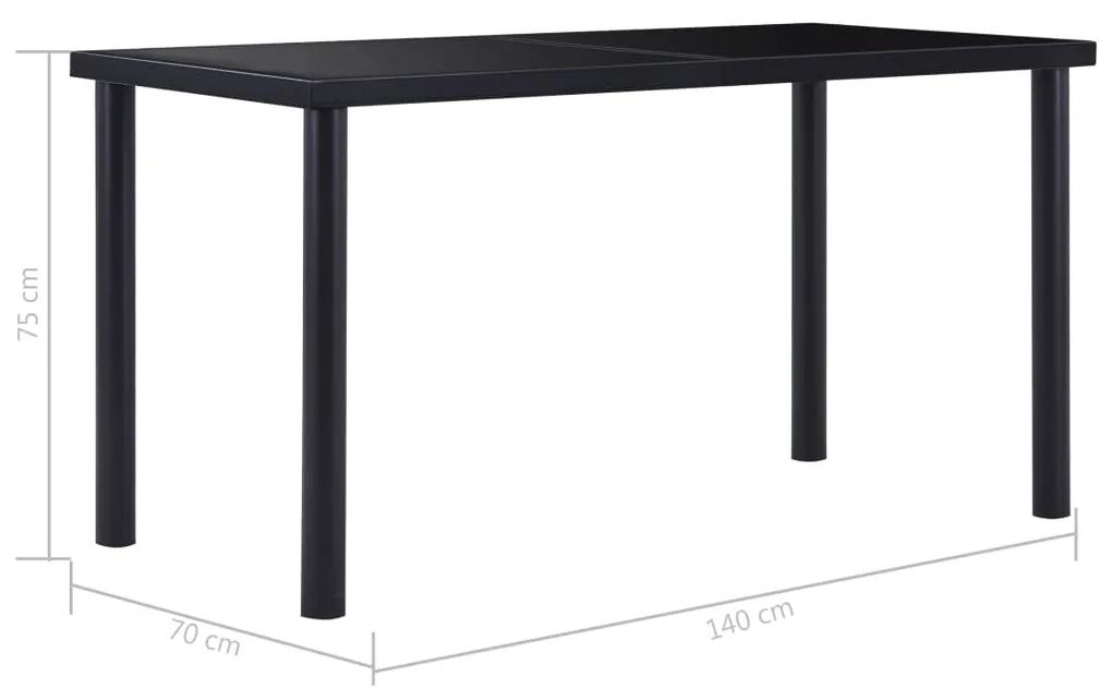 Mesa de Jantar Barf de 140cm em Vidro Temperado - Design Moderno