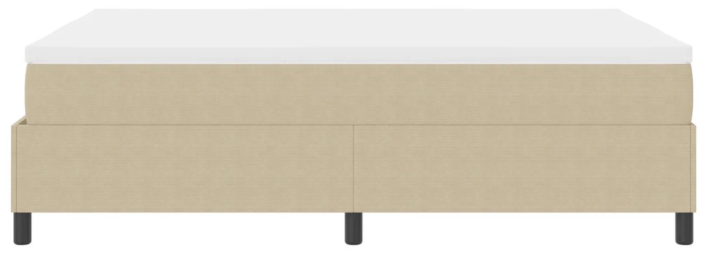 Cama Box Spring com Colchão Verde Claro Cinza 140x200 cm Tecido de Cor