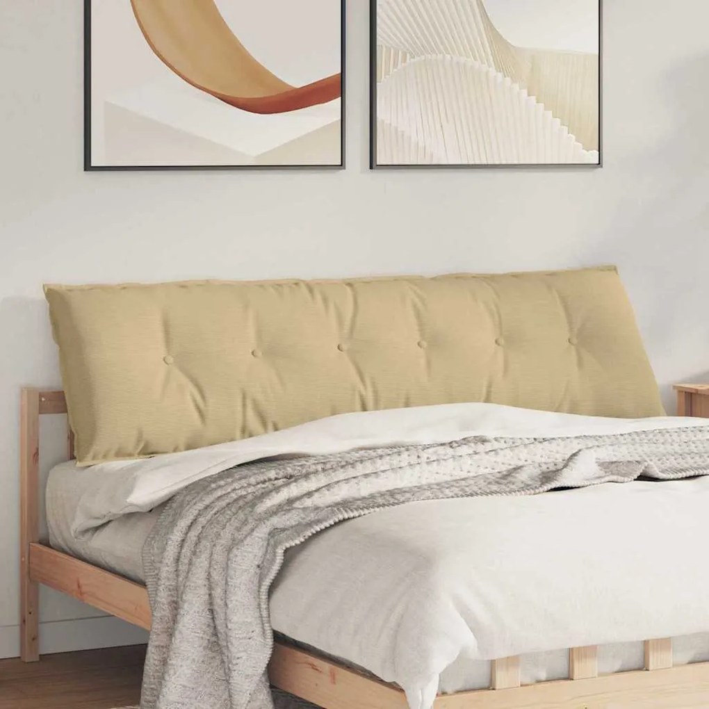 vidaXL Travesseiro para Costas Cinza Verde 180 x 50 cm