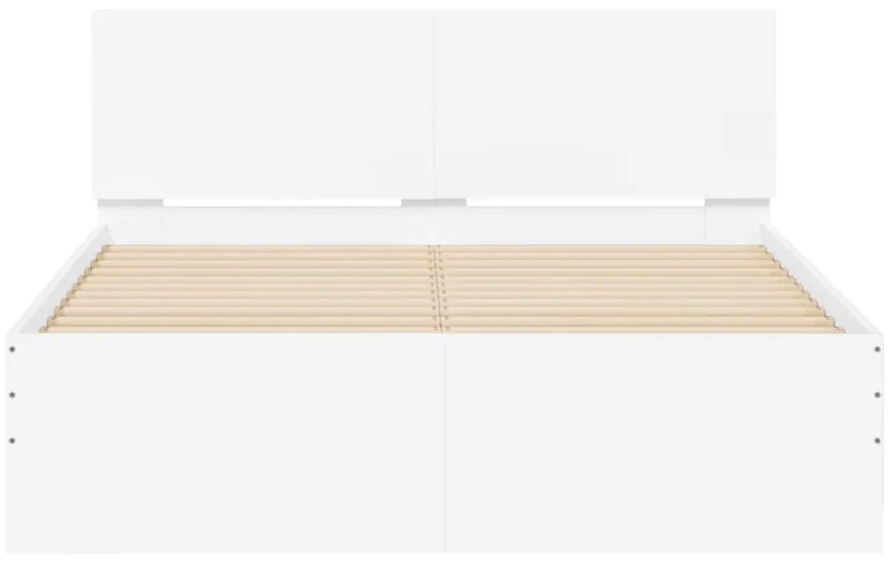 Estrutura de cama com cabeceira 135x190 cm branco