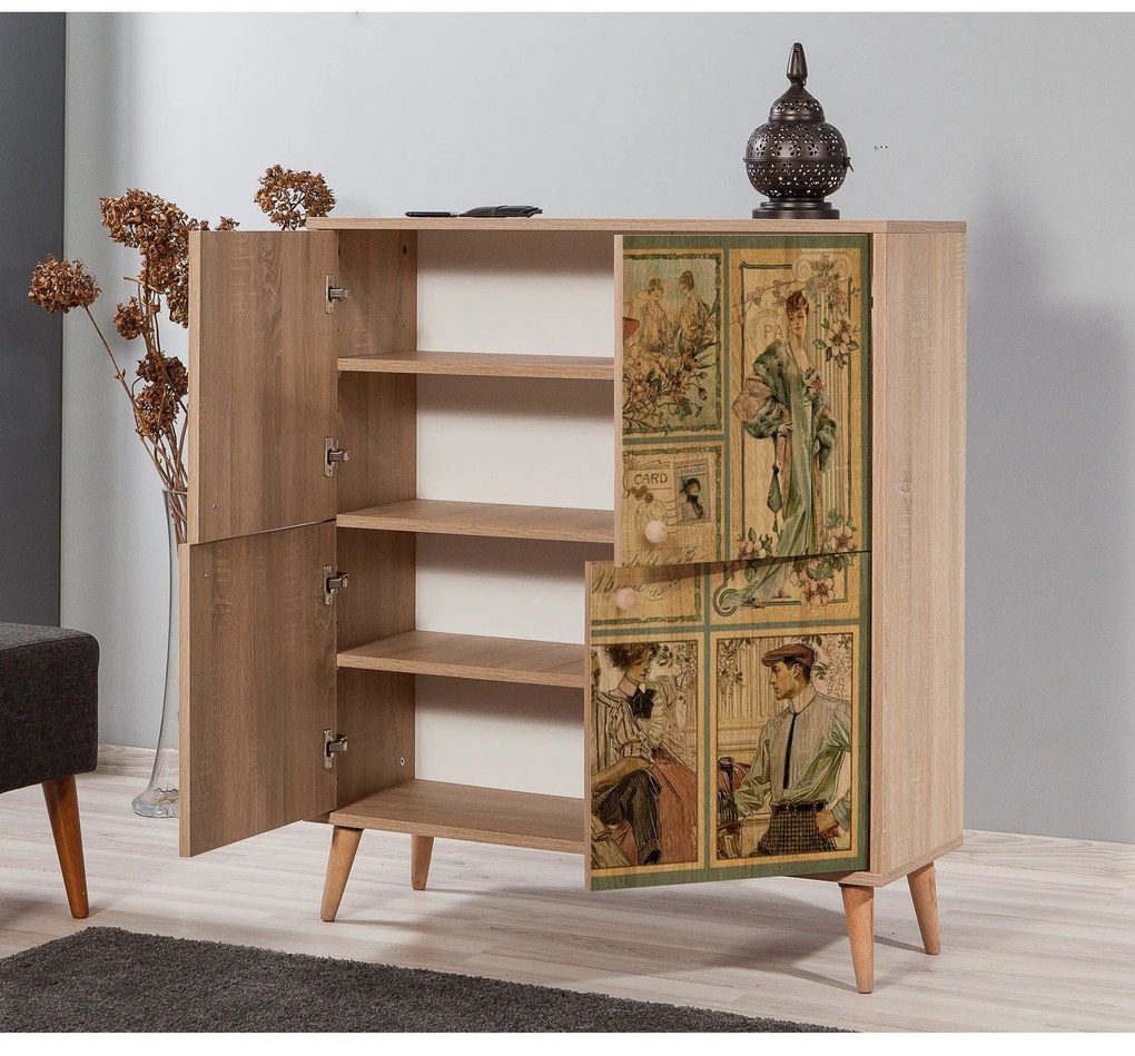 Armário Multiuso Multilux – Carvalho Sonoma – 95x111x36 cm