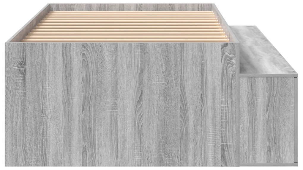 Estrutura de Cama com Armazenamento Cinza Sonoma 75x190 cm