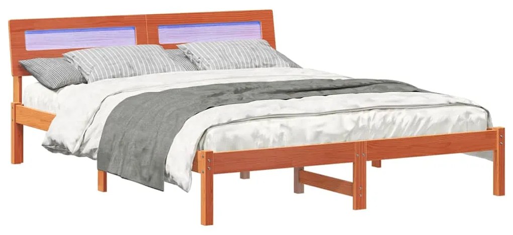 Estrutura da Cama Castanho-mel 140 x 200 cm