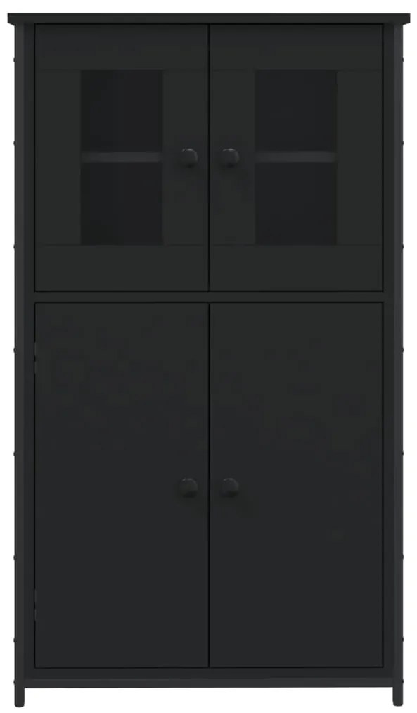 Aparador alto 62x32x106,5 cm derivados de madeira preto