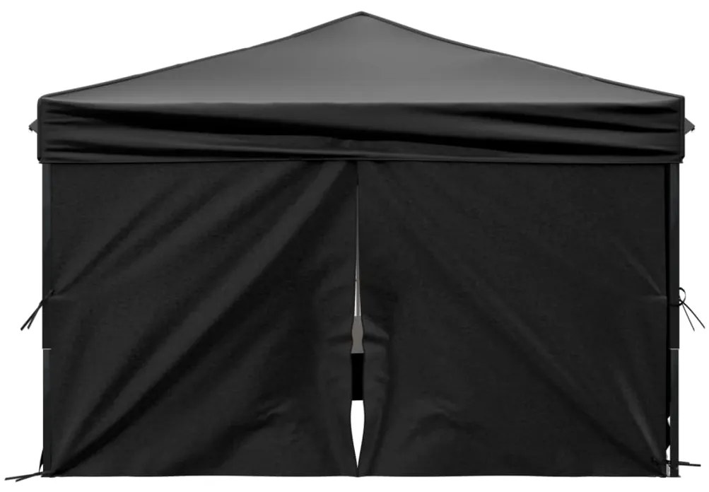 Tenda para festas dobrável com paredes laterais 3x3 m preto