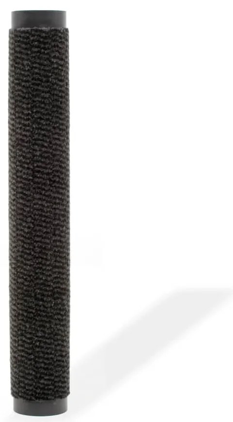 Tapete controlo de pó retangular tufado 80x120 cm preto