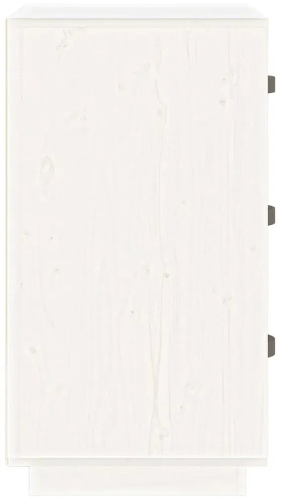 Mesa de cabeceira 40x40x75 cm madeira de pinho maciça branco