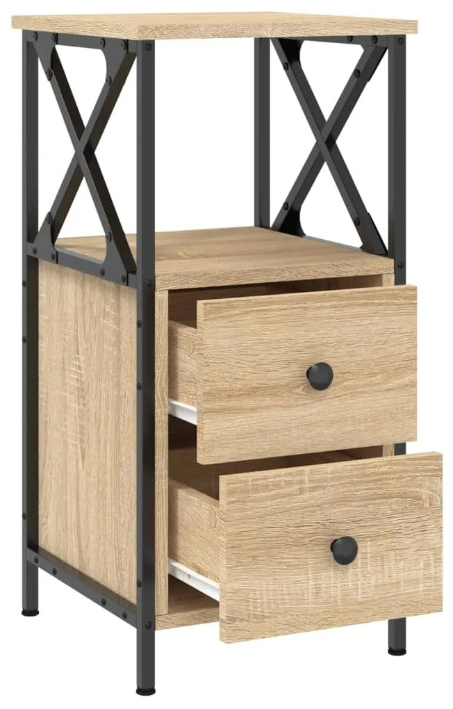 Mesa cabeceira 34x35,5x70 cm derivados madeira carvalho sonoma