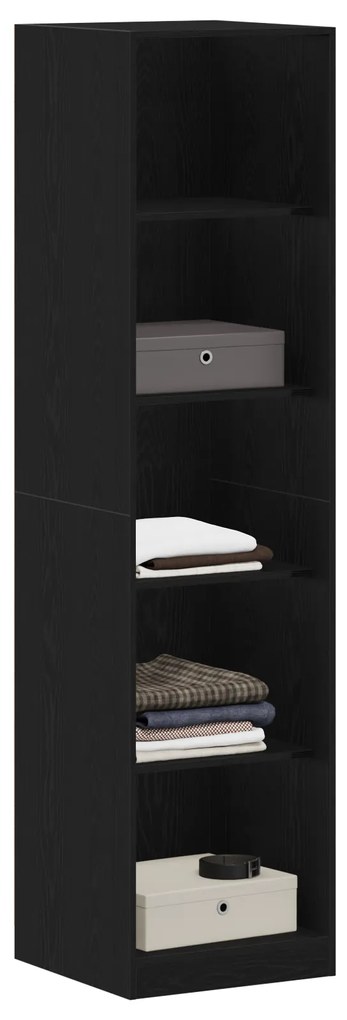 Guarda-roupa vidaXL em Carvalho Preto de 50x50x200 cm em Madeira de En