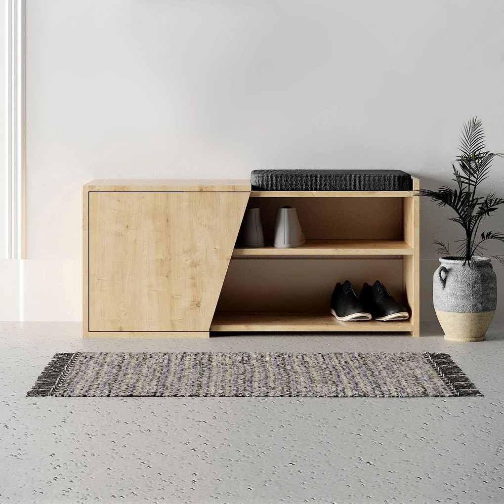Sapateira Fiona com Prateleiras e Soft-Close – 104x47x37 cm – Carvalho