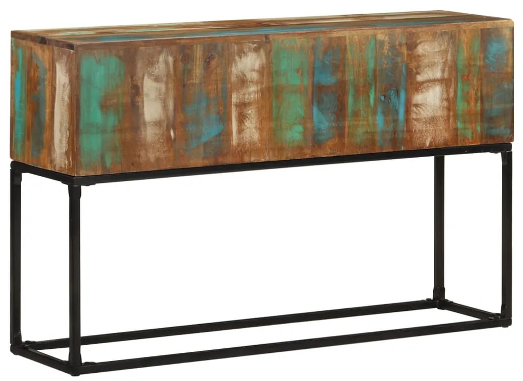 Mesa consola 120x30x75 cm madeira recuperada maciça