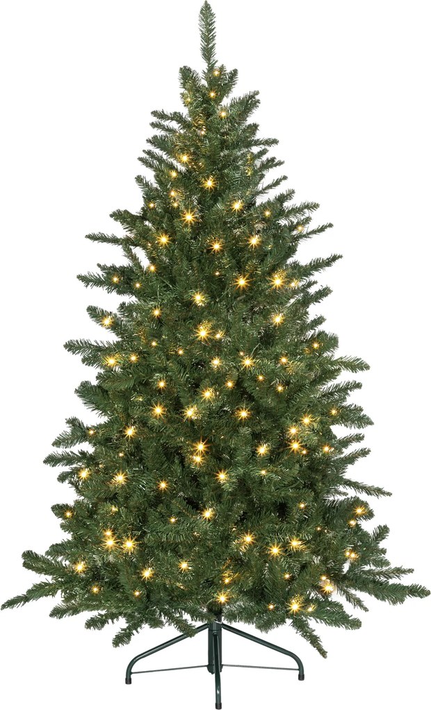 HOMCOM Árvore de Natal Artificial 150 cm com 220 Luzes LED 588 Ramos e Suporte de Metal Árvore Natalina para Interior Verde | Aosom Portugal