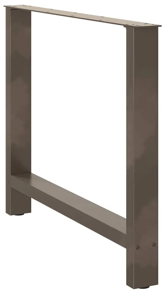 Pés para mesa de jantar em aço natural, 2 peças, 90x (72-73) cm, aço