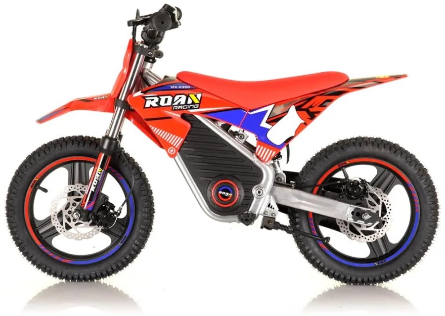 Mini moto elétrica para crianças Minicross electrica 350W 14/14" Warrior MX-E350 Vermelha