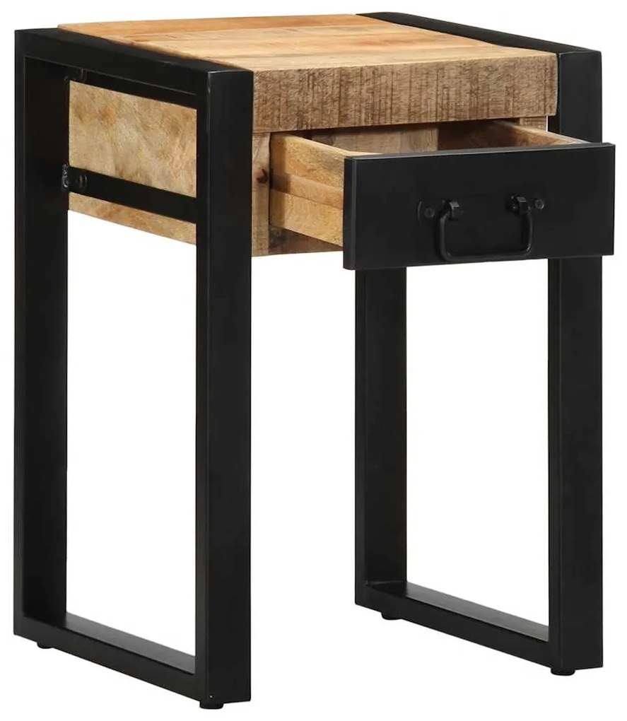 Mesa de apoio 35x35x50 cm madeira de mangueira áspera maciça