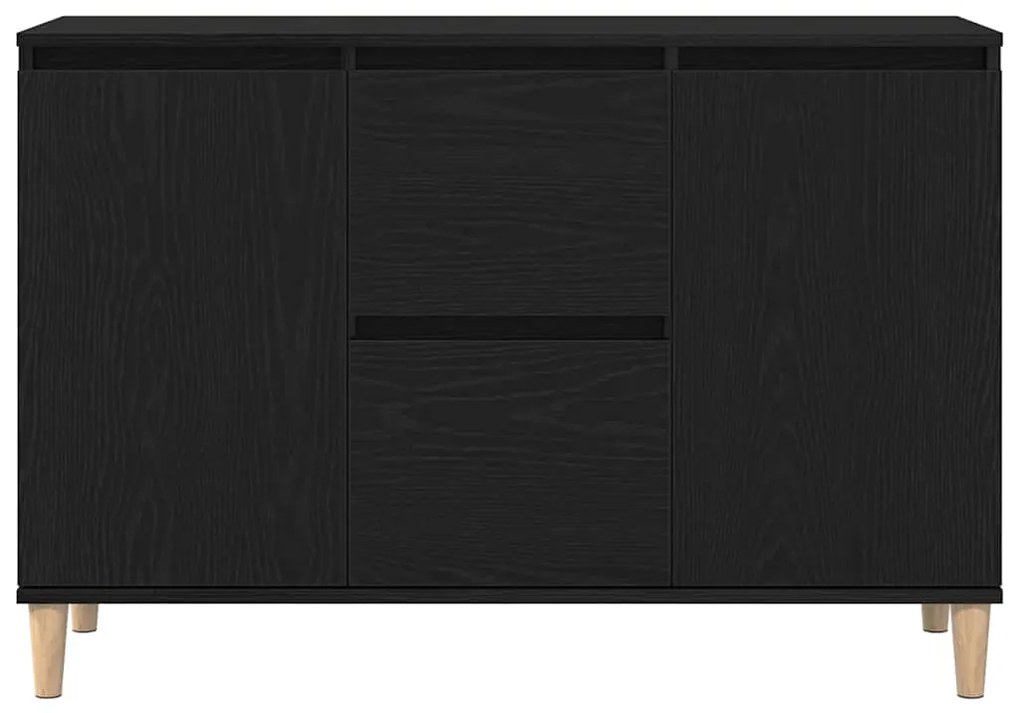 Sideboard vidaXL Carvalho Preto 101x35x60 cm em Madeira de Engenharia