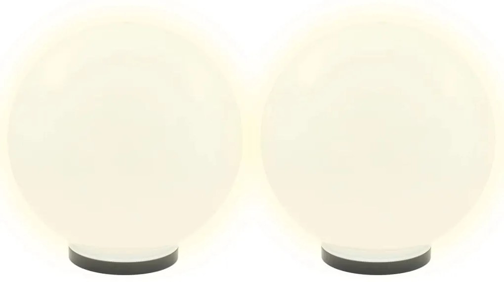Candeeiro esférico LED 2 pcs 40 cm PMMA