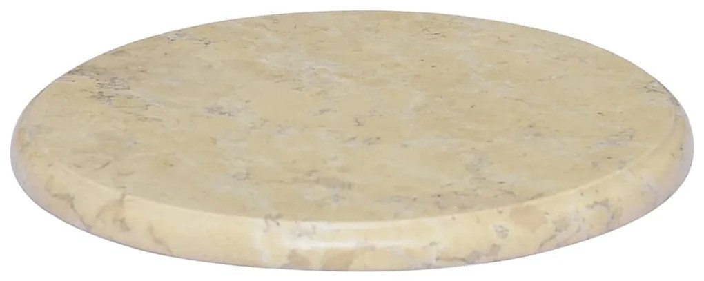Tampo de mesa Ø40x2,5 cm mármore cor creme