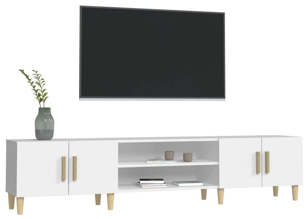 Móvel p/ TV 180x31,5x40 cm derivados de madeira branco