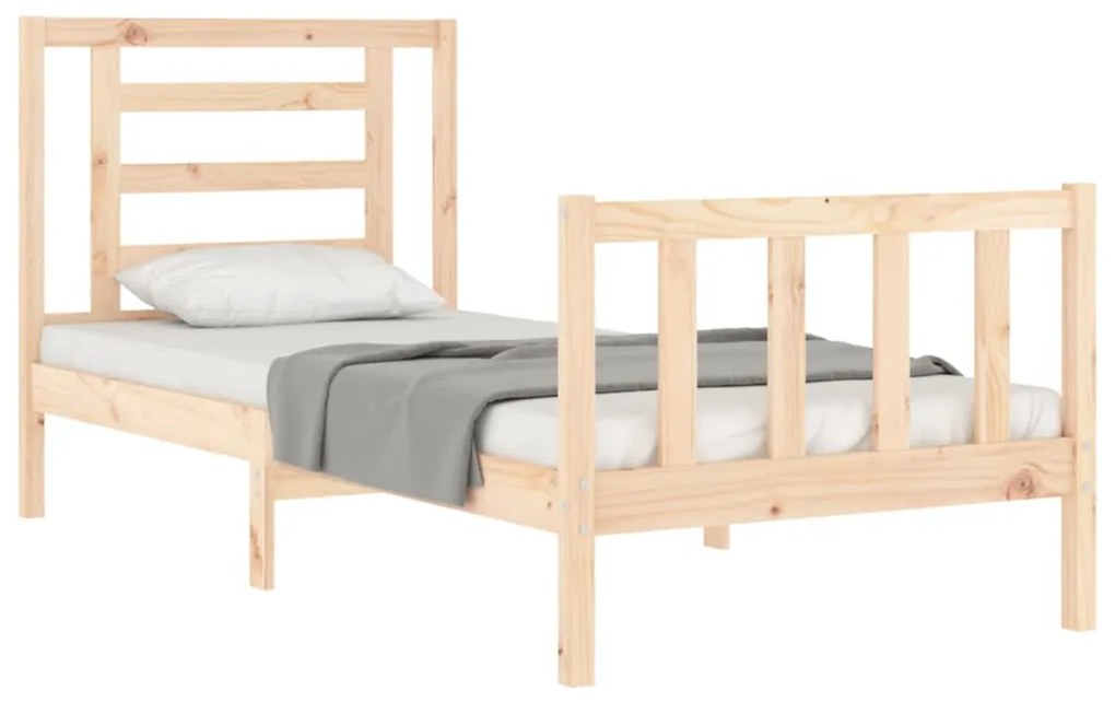 Cama sem colchão 90x200 cm madeira de pinho maciça